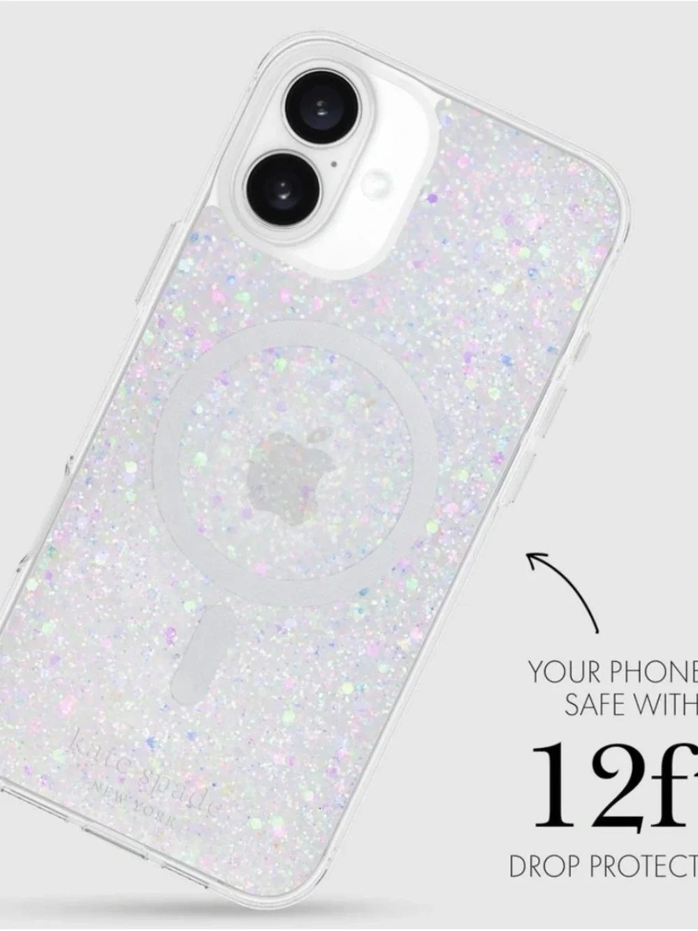 kate spade new york Chunky Glitter MagSafe iPhone 16 Plus NIB